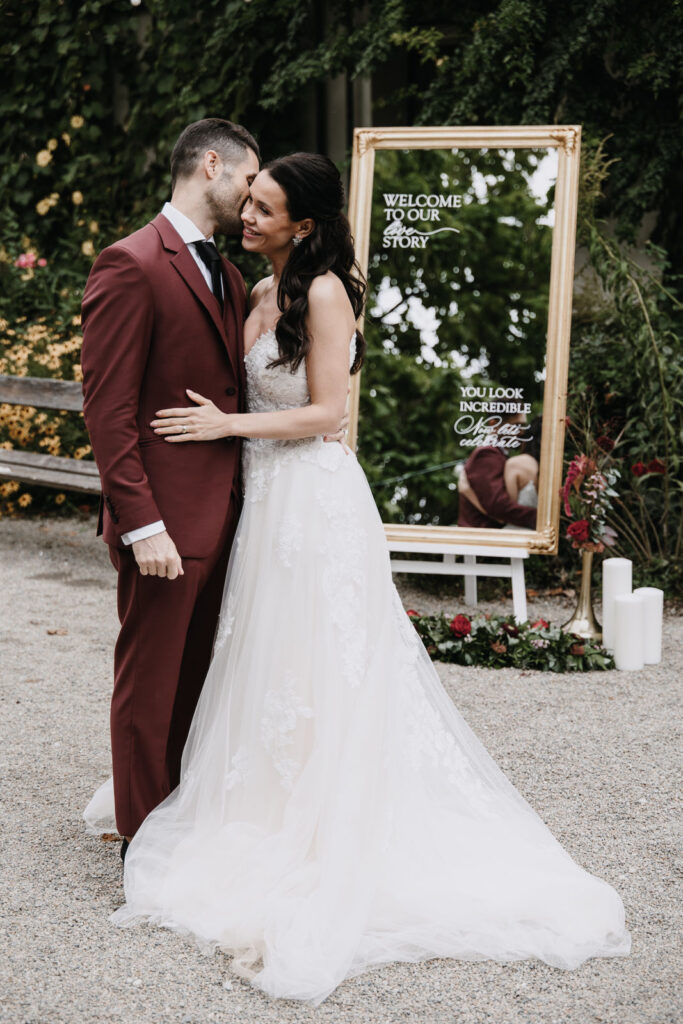 wedding styled shoot by Melanie Hutterer Weddings & Events - welcome mirror