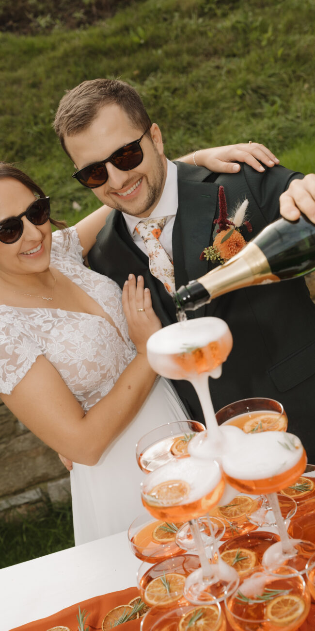Aperol Tower wedding styled shoot by Melanie Hutterer Weddings & Events