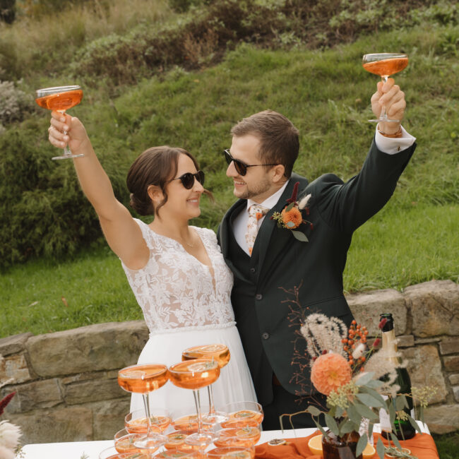 Aperol Tower wedding styled shoot by Melanie Hutterer Weddings & Events