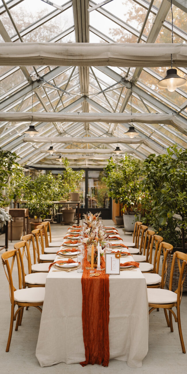 Hochzeitstafel im Glashaus Donati, in Pressbaum